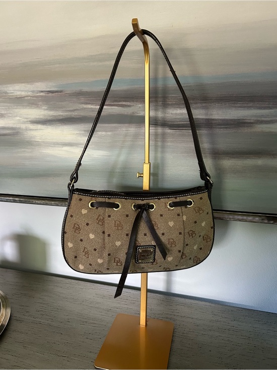 Dooney & Bourke Handbags - Dooney & Bourke Brown Signature Monogram Vintage Shoulder Bag